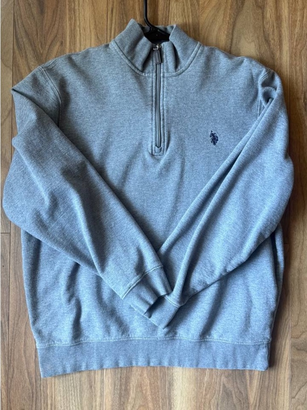 U.S. Polo Assn. Men's Light Gray Quarter-Zip Sweatshirt